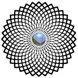 Spirit Catcher - Make sure you are relaxed. Keep your eyes on the lighter areas where the black lines intersect. You should probably notice circles coming from the center of the design. A light color appears brighter when it contrasts against a darker color. So, people see the areas adjacent to the intersections to be slightly brighter, causing what appears to be circles.