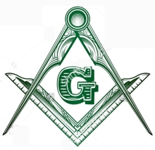 Masonic square and compass emblem
