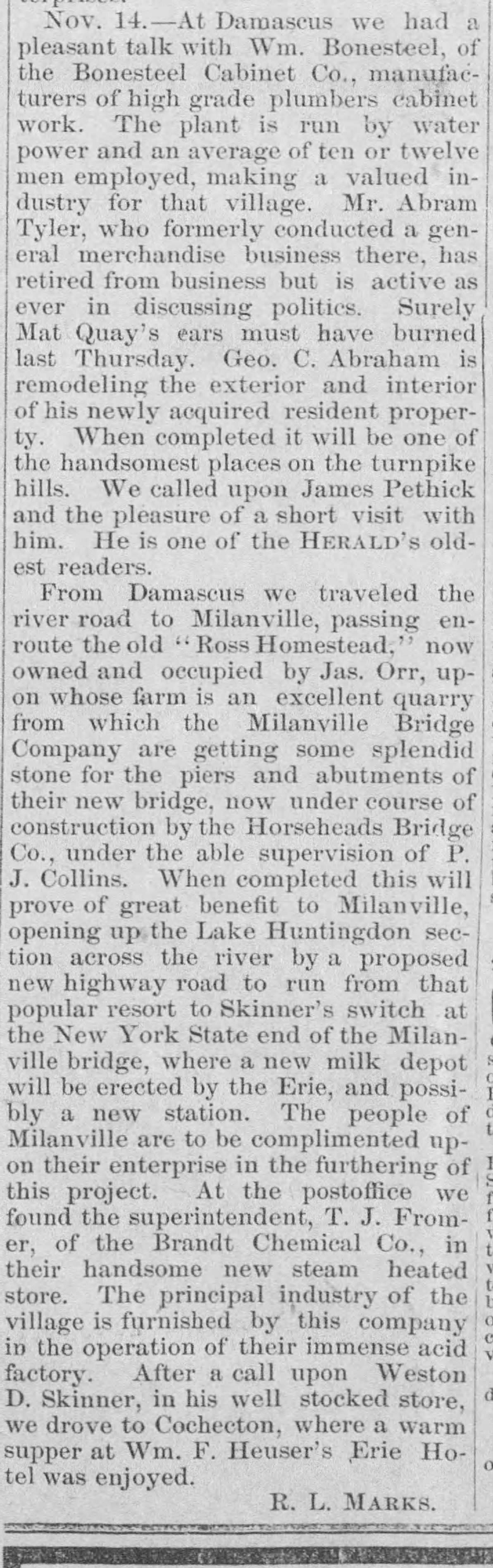 Wayne Co Herald, 12/5/1901