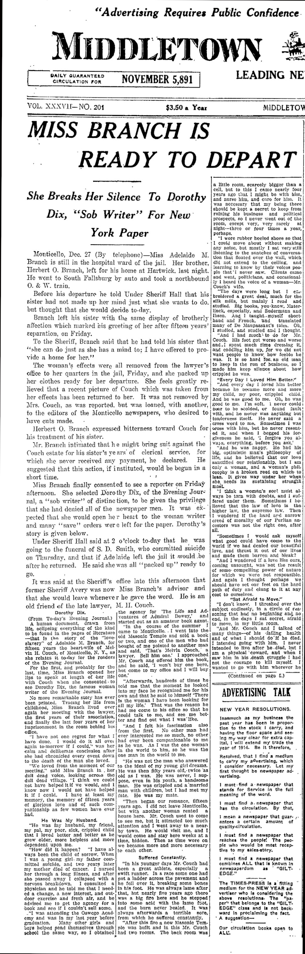 Middletown Times-Press, December 27, 1913