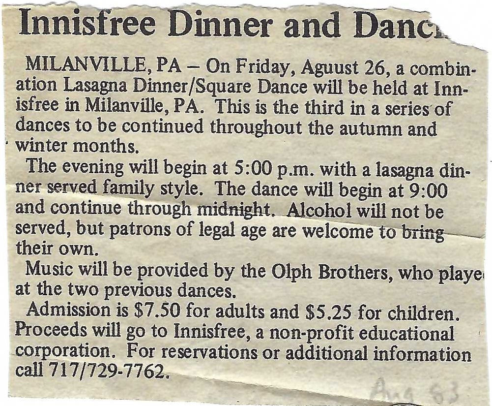 Innisfree dinner and dance