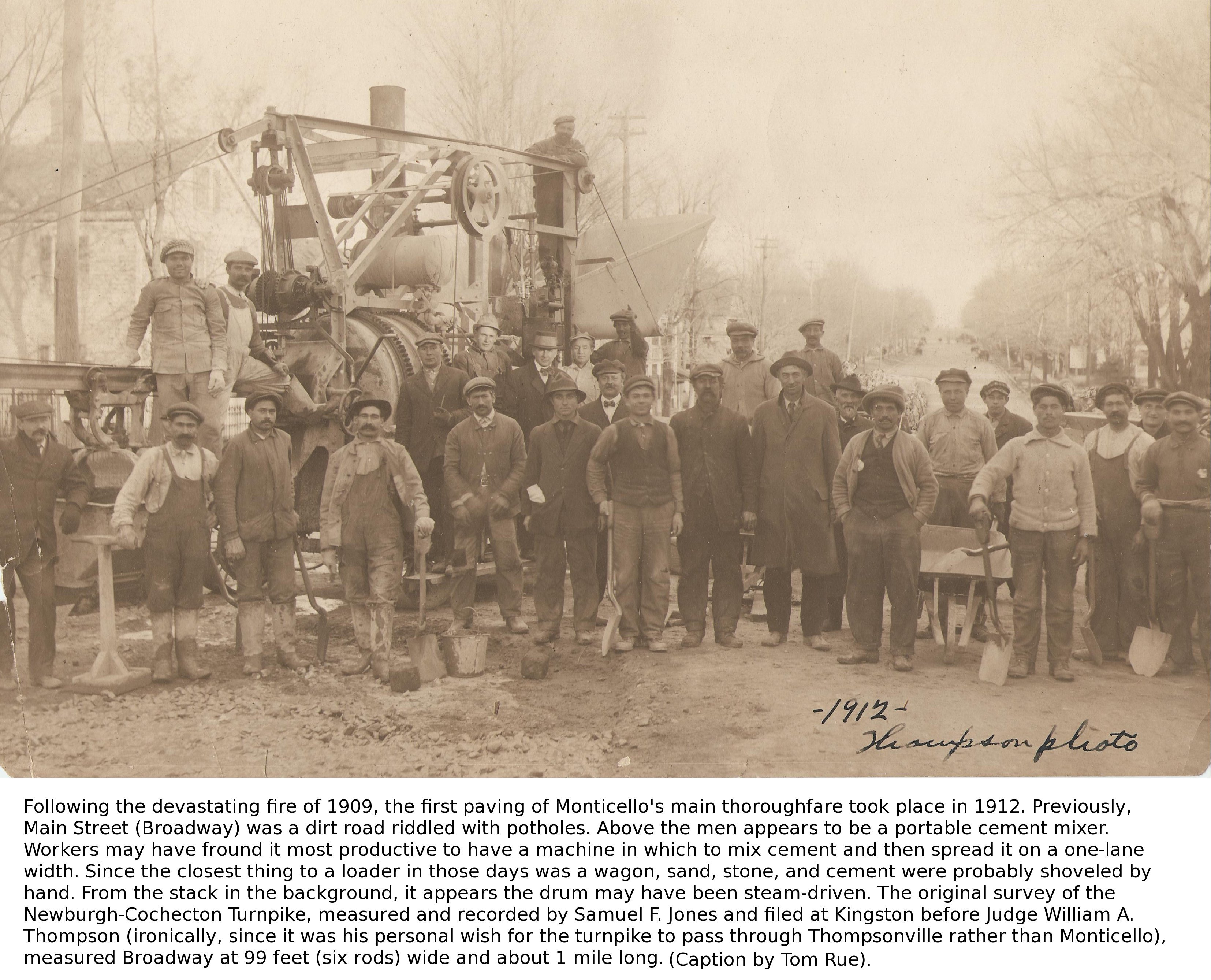 Broadway paving begins 1912