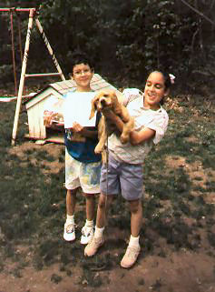 Ed and Carolina Rue with Branden and letter